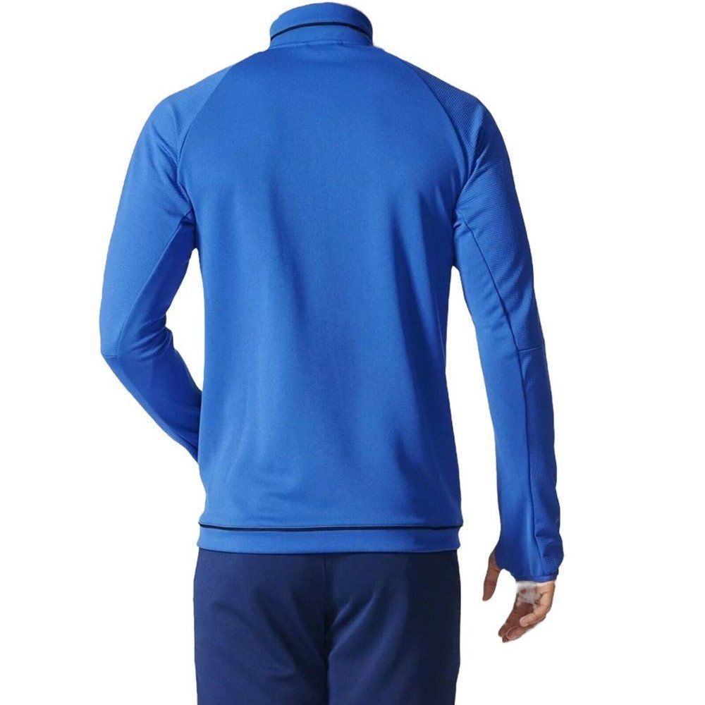 Adidas Men’s Trio 17 Full Zip Training Jacket White Mock Neck BQ8201 Thumbhole - Picture 11 of 15